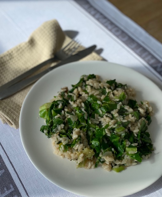 March: Spring Greens Risotto